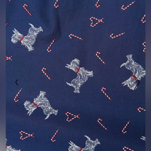 🦋B2G1🦋UNIQUE VINTAGE Blue Dog & Candy Cane Wrap Dress NWT - Picture 8 of 10